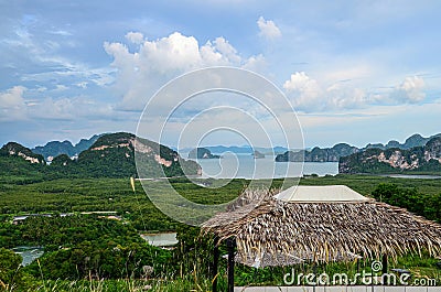 Samet Nangshe Viewpoint , Khlong Khian, Takua Thung District, Phang-ngaÂ ,Thailand Stock Photo